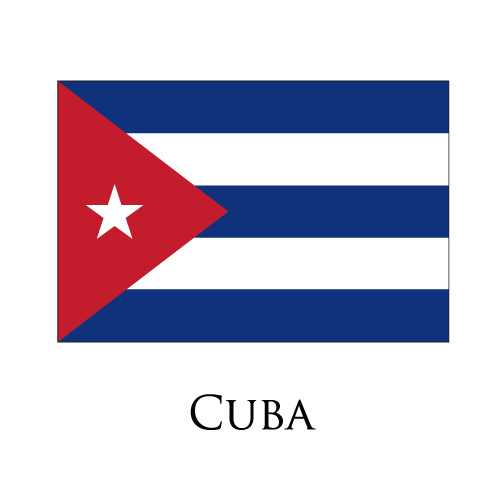 Cuba flag logo vinyl decal